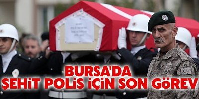 Bursada Aile İçi Şiddet Oalyına Müdahale Ederken Şehit Olan Polis Memuru İçin Tören Düzenlendi